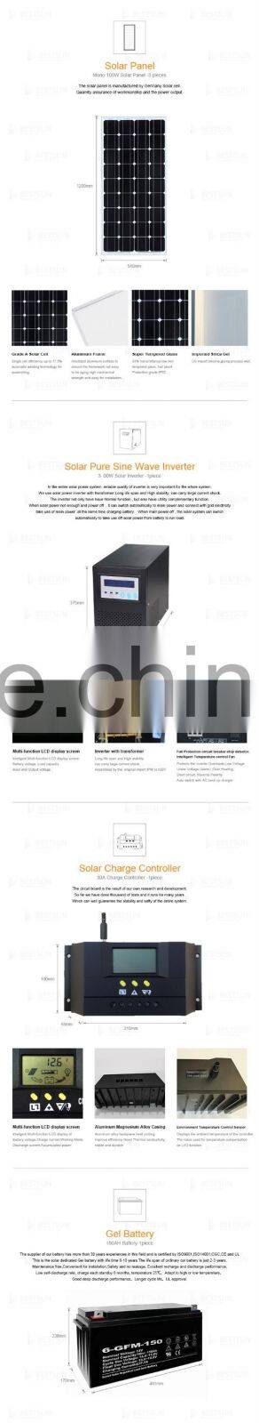 BESTSUN BFS-800W solar panel 4 pcs 200w mono solar system kit with best quality and low price