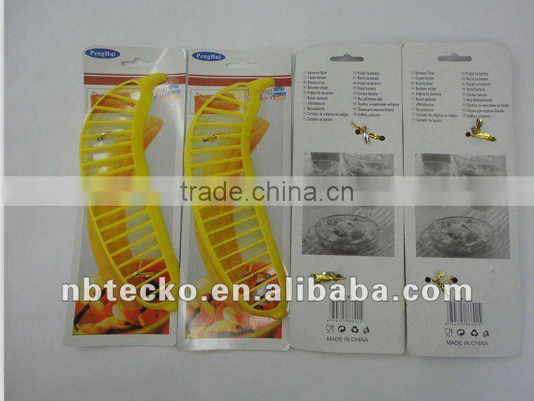 plastic banana cutter/chopper/slicer for school, hotel ,trip