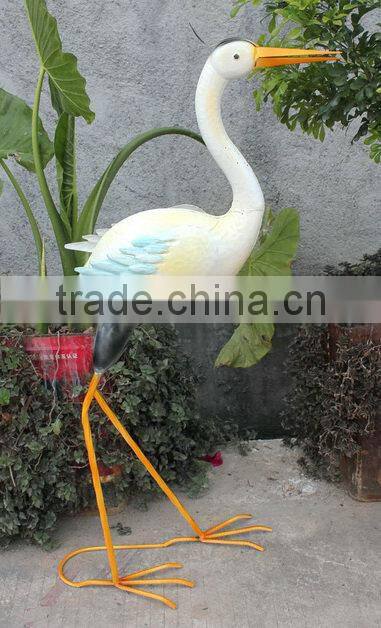 Animal ornaments metal crane