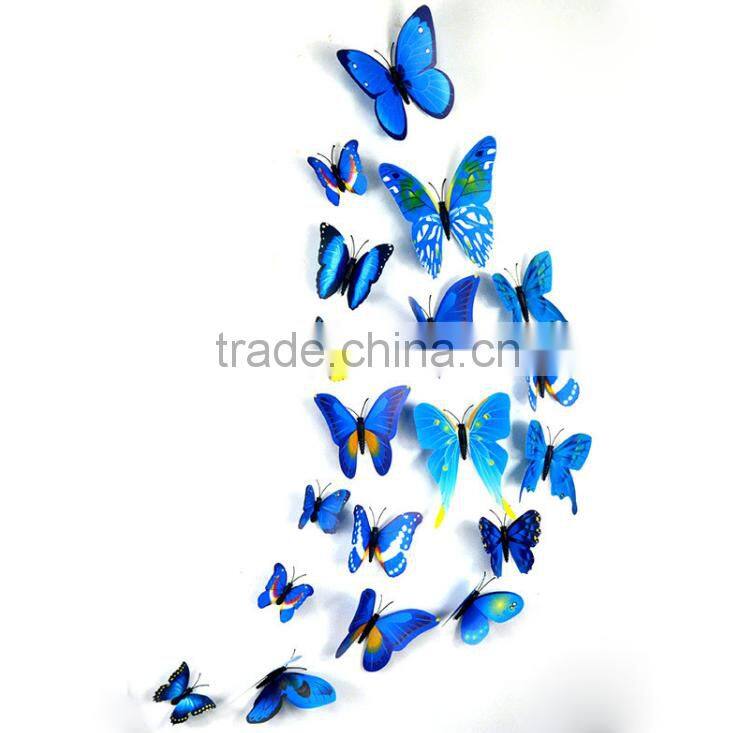 12PCS 3D Butterfly Wall Stickers Decoration Art Decorations 4 size