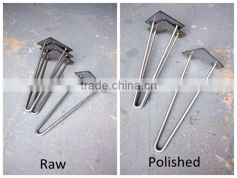 Chrome plating 28 inch iron metal hairpin table leg for promotional gifts