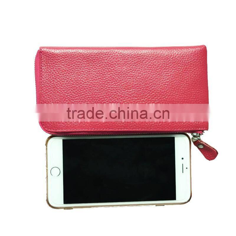 Trade assurance supplier leather wallet clutch mobile phone pouch Ladies clutches coin purse
