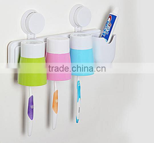 plastic toothbrush holders sets with four cups/toothpaste dispensers / toothpaste squeezers