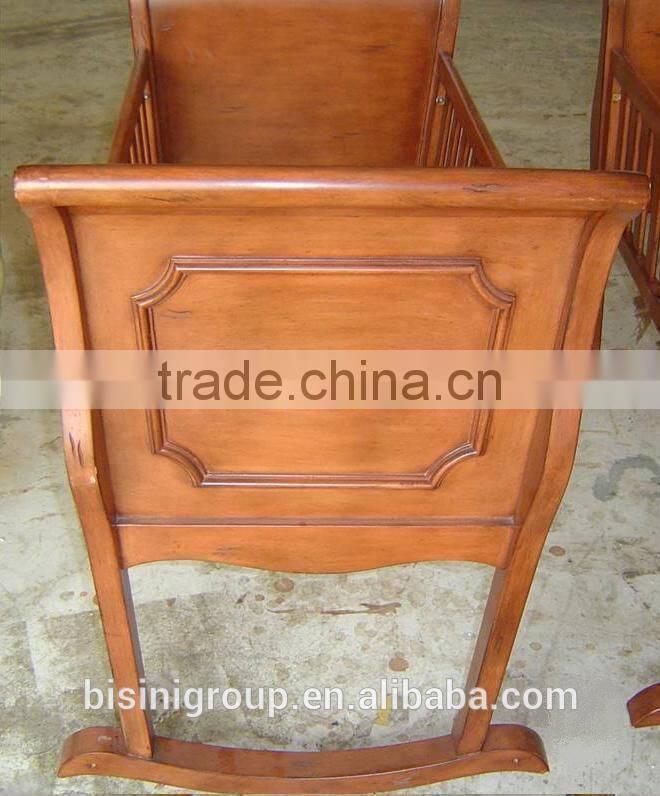 Bisini new arrival wooden color baby cradle, antique baby swing bassinet/cradle - BF07-70350W