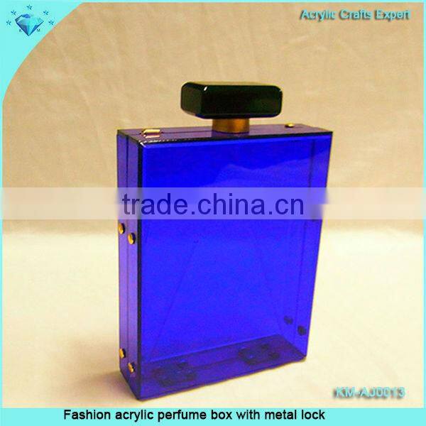 Fashionabl designer new acrylic perfume box with lock