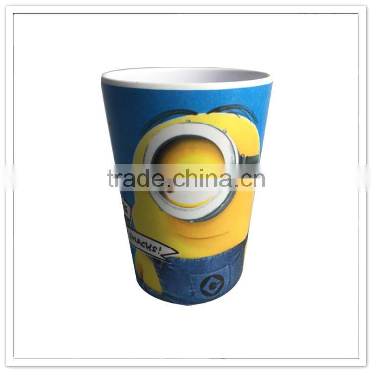 Hot selling creative printing plastic melamine drinking cup for kids