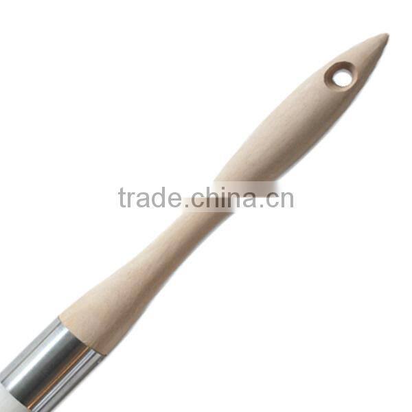 2017 Hot Sale Wooden Handle 100% White Filament Cheap Round Brushes