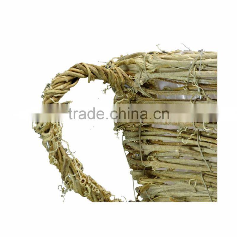 Nature rattan cup shape garden plant with wicker planter boxes