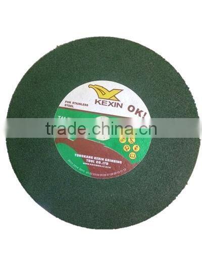 350*2.8*25.4mm green color cutting disc for stainless steel