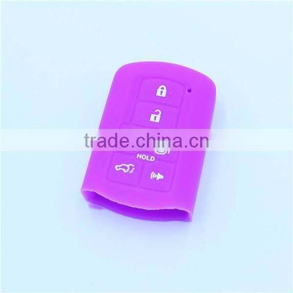 7 buttons silicone car key case, key jackets for toyota