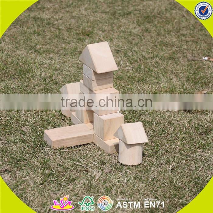 Wholesale colorful wooden blocks toy top quality building wooden blocks toy for kids W13A014