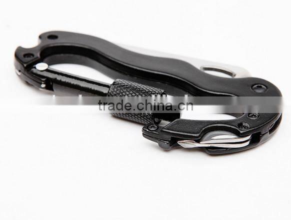 Multifunction Pocket Tool 5 in 1 Climbing Carabiner Tool with Knife