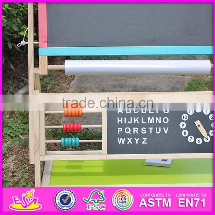 2016 new design double-sided children wooden adjustable drawing board W12B103
