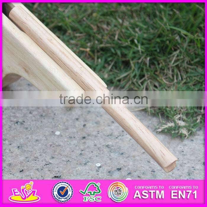 2016 wholesale cheap kids wooden toy gun W02A099