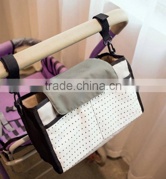 Hanging baby diaper organizer bag for stroller