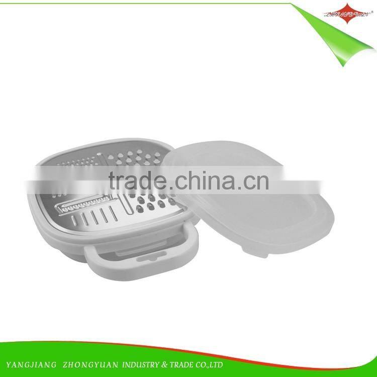 ZY-N5051 Stainless Steel Cutter Vegetable grater and slicer with plastic container bowl