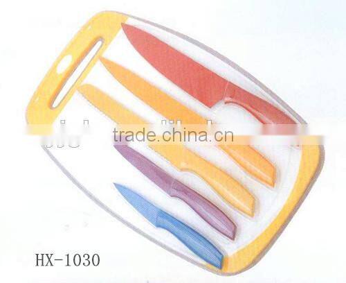 Hot sale 6pc knife set with cutting board