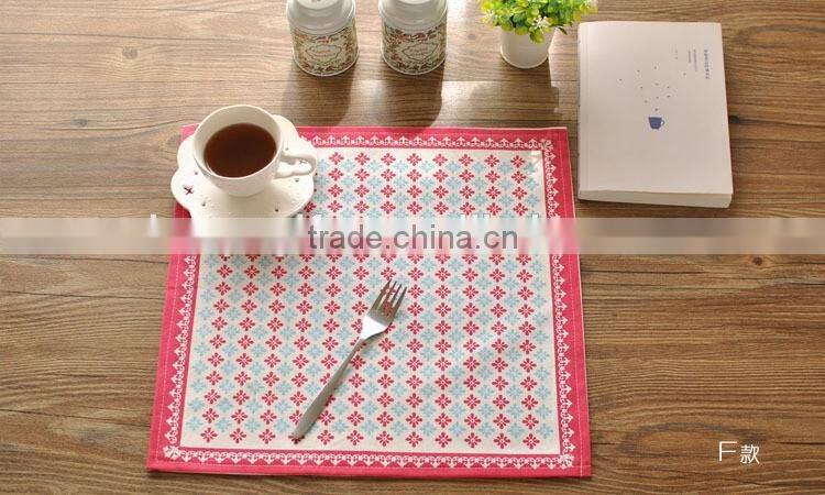 Classical European Priting Table Napkin Linen Cotton Folding Design Dinner Napkin