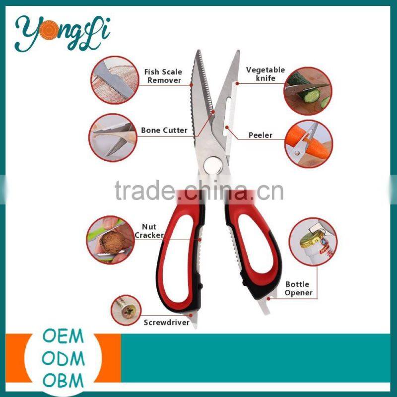 Multifunction Heavy Duty Kitchen Shears with Magnetic Holder Stainless Steel Kitchen Scissors