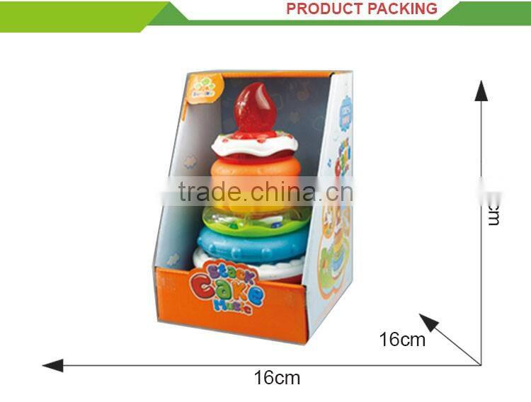 kids plastic toy battery operated music cake toy