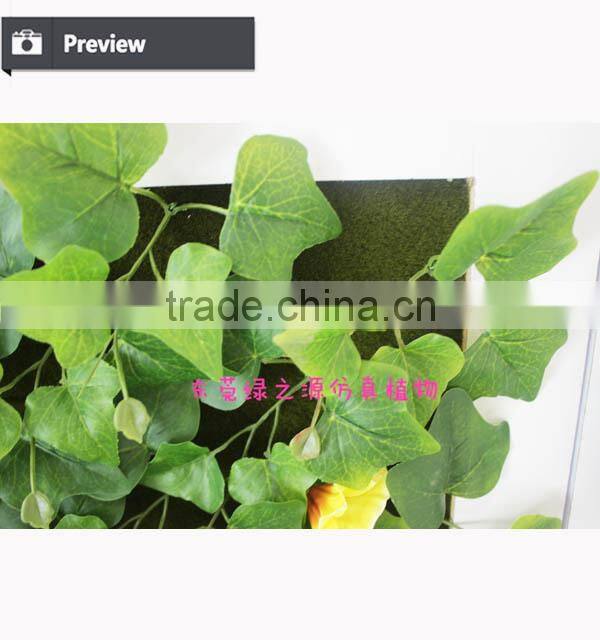 Artificial leaves wall fake vertical garden high quality vertical hanging garden