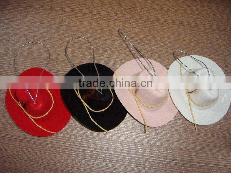 2015 new product custom make hanging cowboy hat car air freshener wholesale