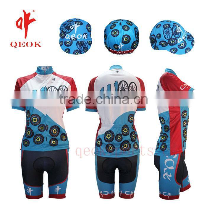 women cycling jerseys and bib short , cycling jersey custom