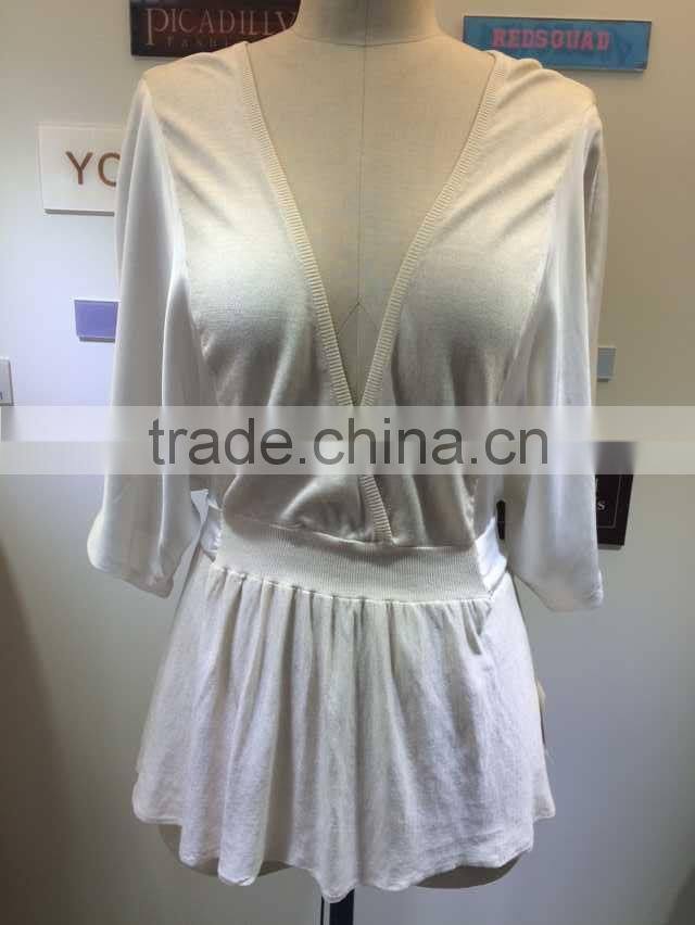 lady sweater fashion design garment cardigan with silk