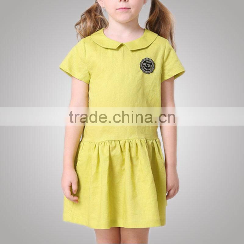 Stretchable Peter Pan Collar Luxury Baby Cloth Dress Reliable Supplier