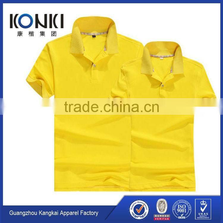 Cheap Price For Men's cotton Polo Shirt colloar with check liner design