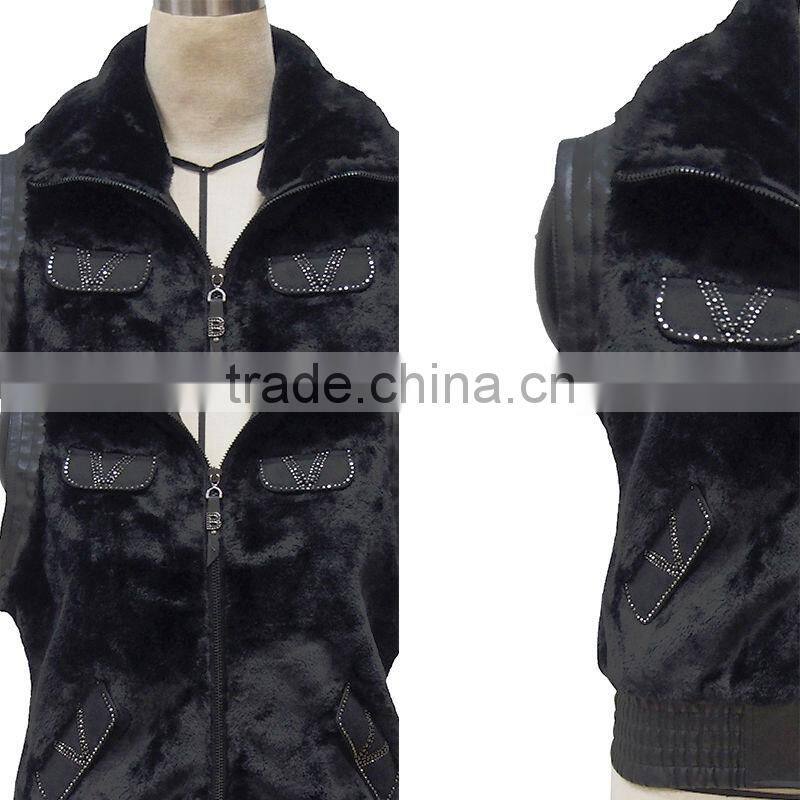 Ladies short fur waistcoat