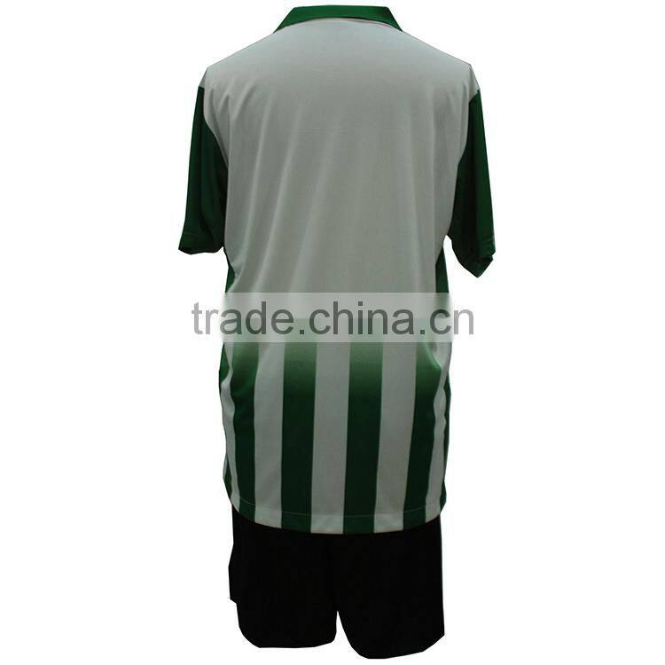 good selling dry fit green and white soccer jersey