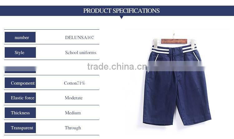 OEM Primary Kids Cotton School Uniform Short Pants