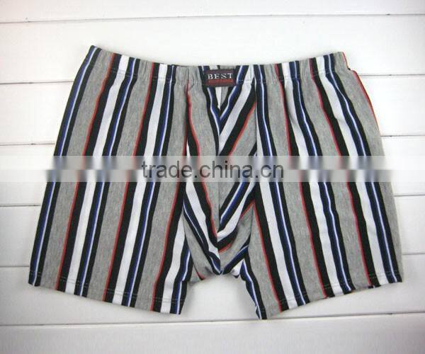 Fashion geometry stripe men underwear high quality bamboo fiber men boxer briefs