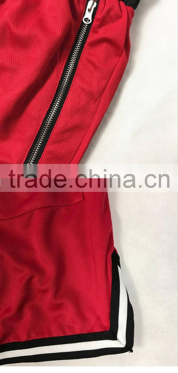 Custom elastic waist gym striped basketball jogger wholesale mens sweat crossfit harem sweat shorts pants