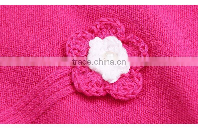 custom factory latest fancy embroidered flower winter kids cottton sweater
