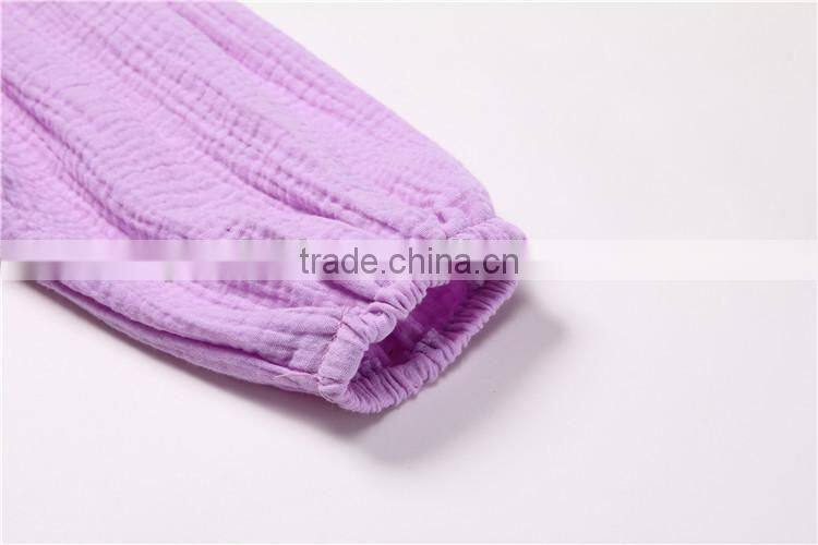 Wholesale children's boutique clothing sets vest shirt pure color muslin pants