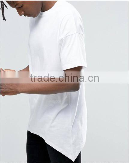 2016new fashion mens t shirt Irregular cutting t shirt blank tee