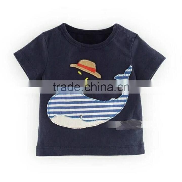 2016 Baby Boys Clothing Set Fish Printed long T-Shirt + Striped Long Pants 2pcs Outfits Casual Summer Kids Clothes