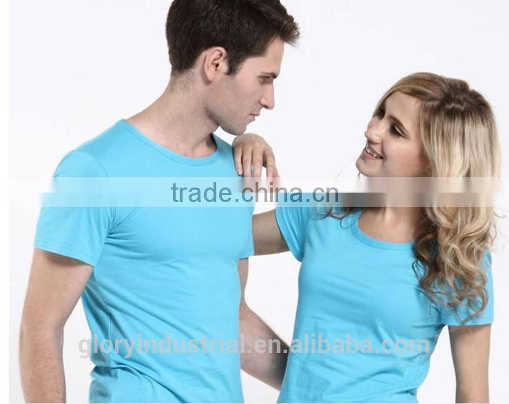 custom plain no brand couple t-shirt