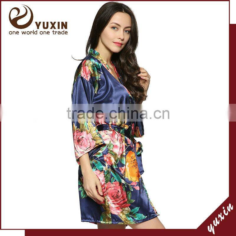 Kimono Robes women's robe, bride bridesmaid silk satin bridesmaid robes 002