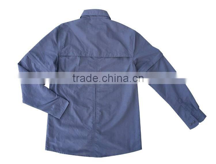 Long sleeve multiple pockets cargo 100% nylon worker shirt