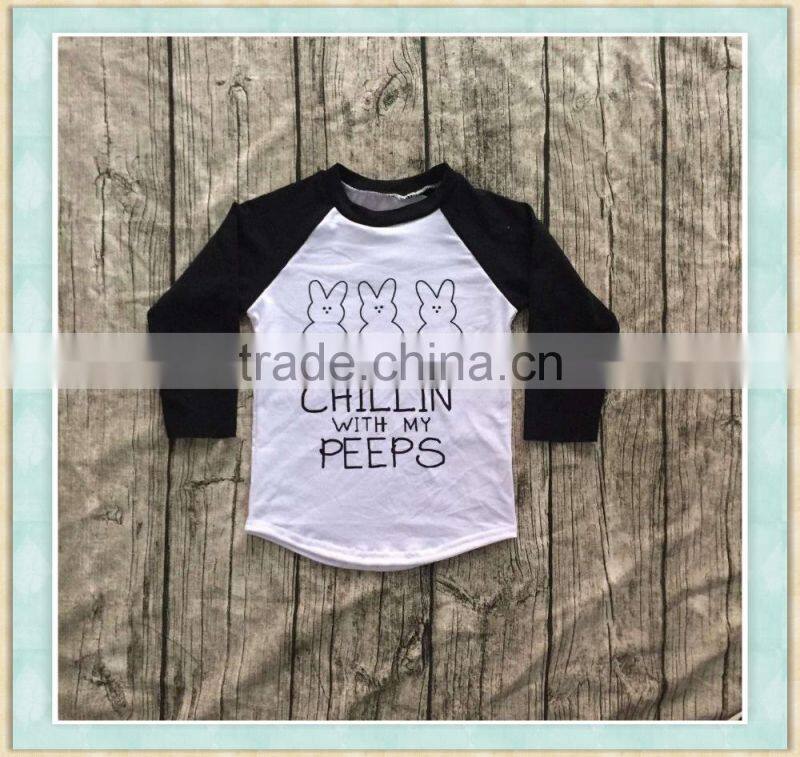 boys clothing Easter boy shirt children wear bunny printed t shirts v neck t-shirt men tiny custom shirt
