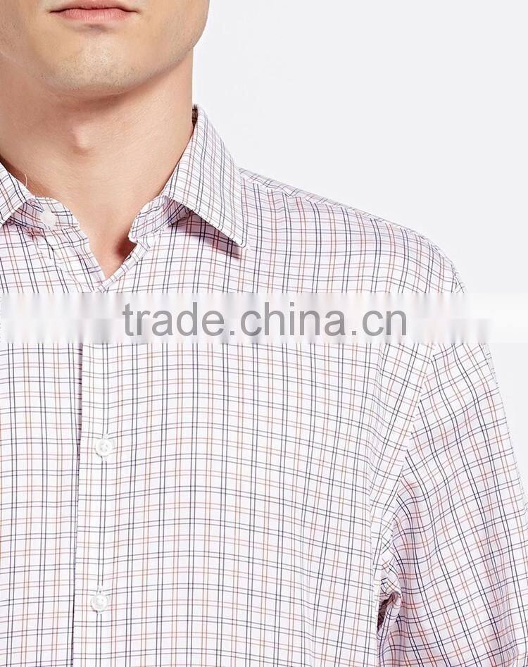 100% men cotton shirts plaid design casual shirts for men italian