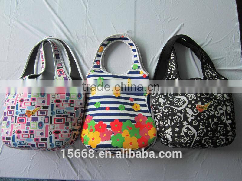 GR-W0081 full printing neoprene shopping tote bag