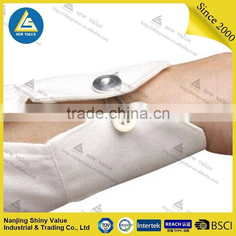 Removable metal button collar extenders in different colors crystal mounted with spring for shirts/jeans/trousers