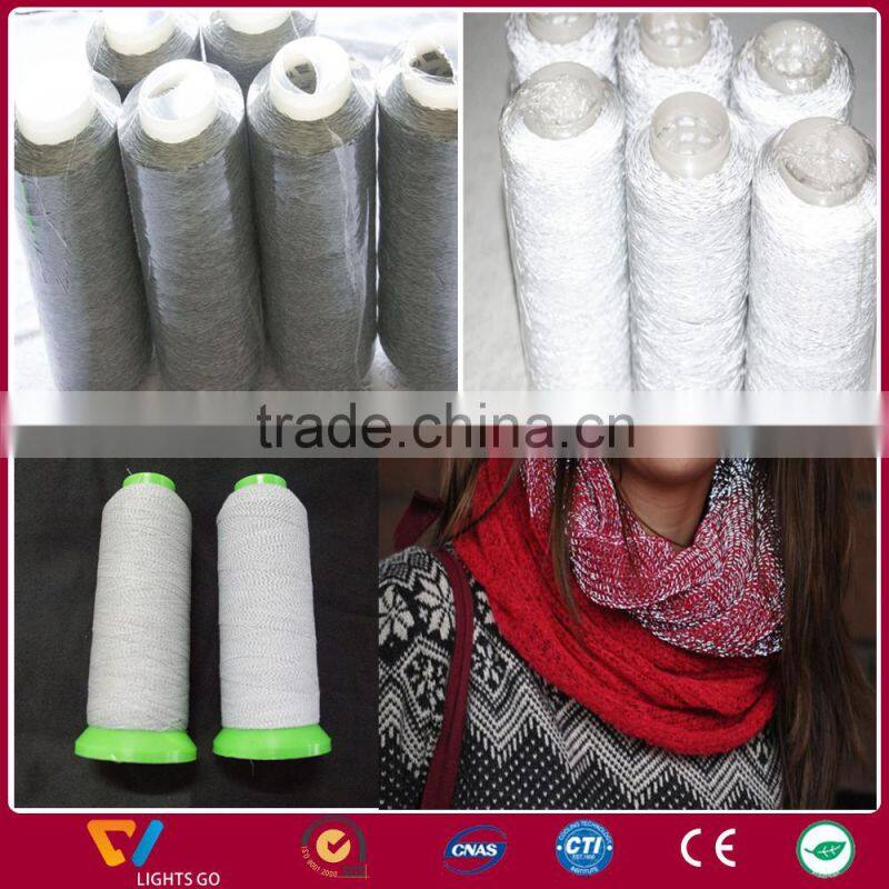 high visibility polyester reflective thread Feature and silver Pattern reflective tape dog collar thread