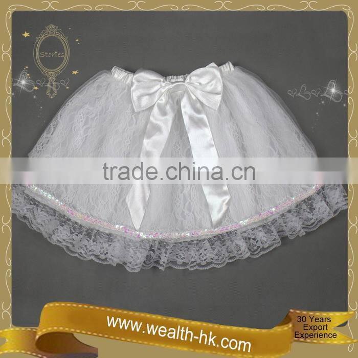 Lovely White Lace Ballerina Tutu Skirt Party Dress