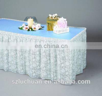 Fashion High Grade Transparent Lace Wedding Table Skirts Decoration