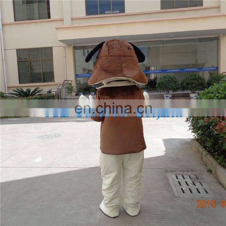 2015 hot sell Pilot dog Cartoon Costumes Mascot Costumes For Adults